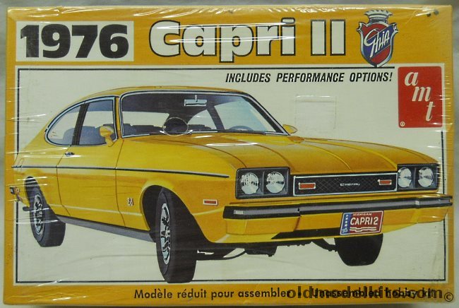 AMT 1/25 1976 Lincoln-Mercury Capri II Ghia - Stock or Cafe Racer Street Machine, T474 plastic model kit